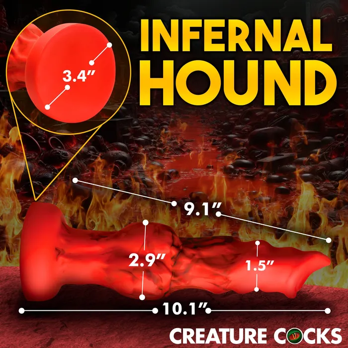 Dildos Creature Cocks Fire Hound Silicone Dildo Large