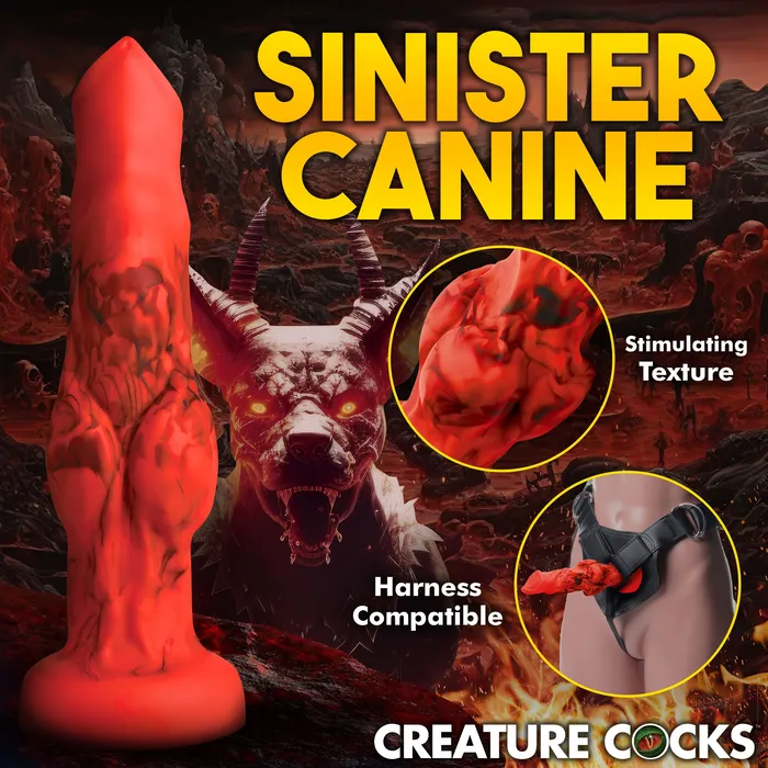 Dildos Creature Cocks Fire Hound Silicone Dildo Large