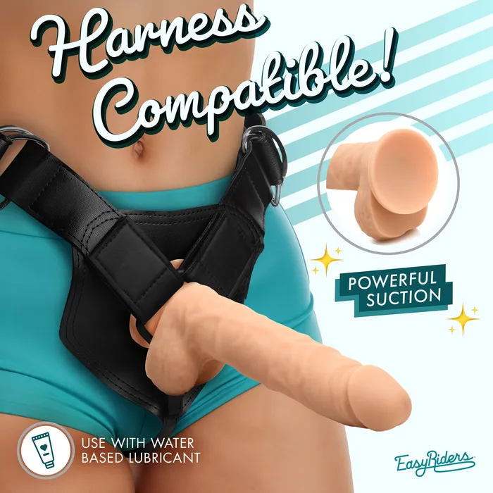 Easy Riders 7 Silicone Dildo with Balls Light Easy Riders Female Sex Toys