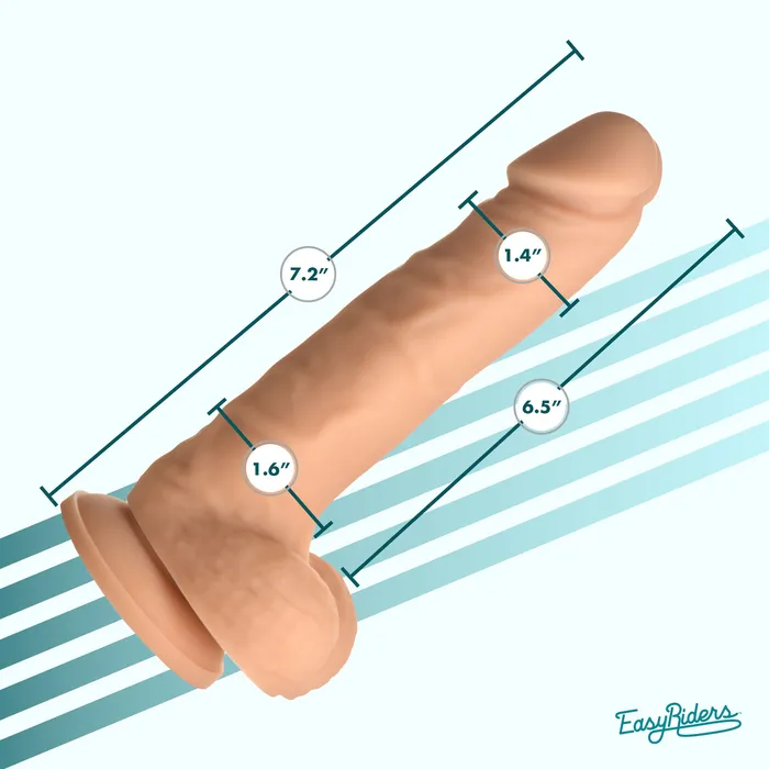 Easy Riders 7 Silicone Dildo with Balls Light Easy Riders Female Sex Toys