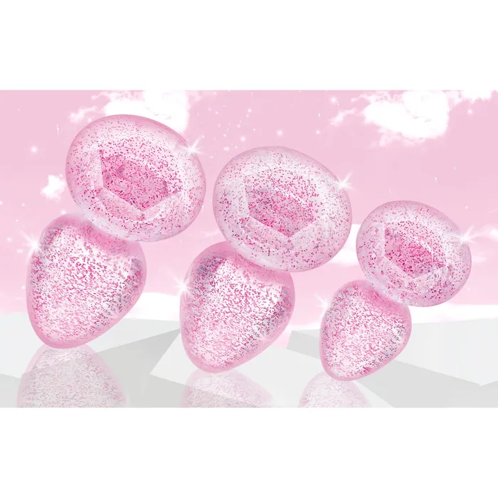 Glitter Gem Anal Plug Set Pink Booty Sparks Anal
