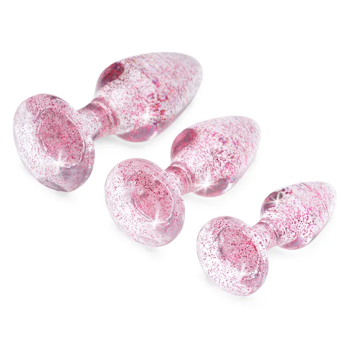 Glitter Gem Anal Plug Set Pink Booty Sparks Anal