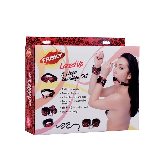 Laced Up 5 Piece Bondage Set Frisky Couples