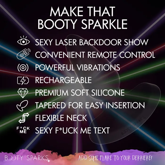 Laser Fuck Me Small Anal Plug w Remote Control Booty Sparks Anal