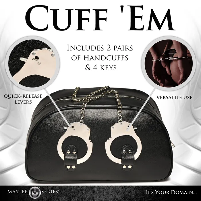 Male Sex Toys Cuffed and Loaded Travel Bag with Handcuff Handles Master Series