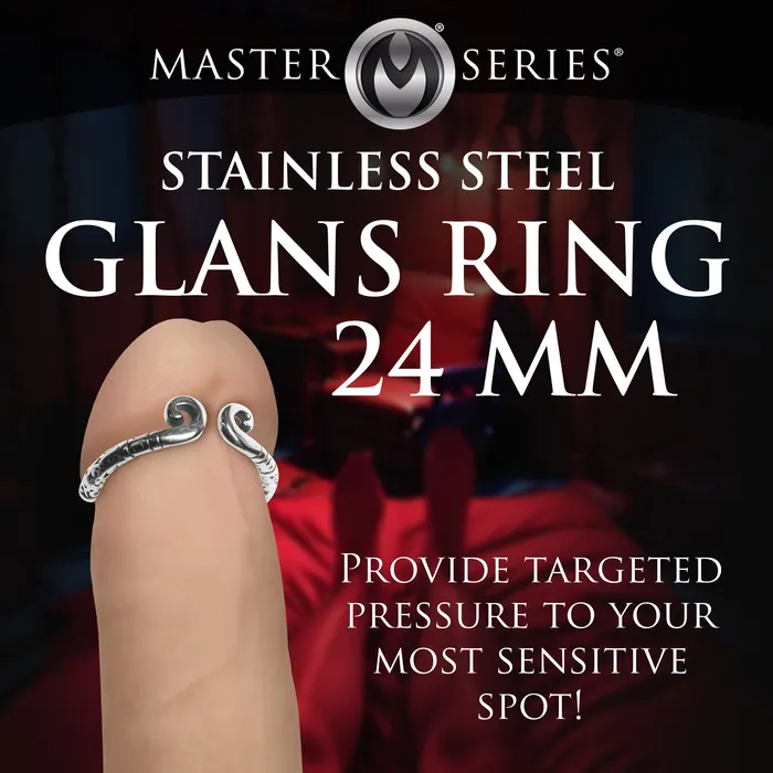 Male Sex Toys Master Series Kingpin Stainless Steel Glans Ring 24mm