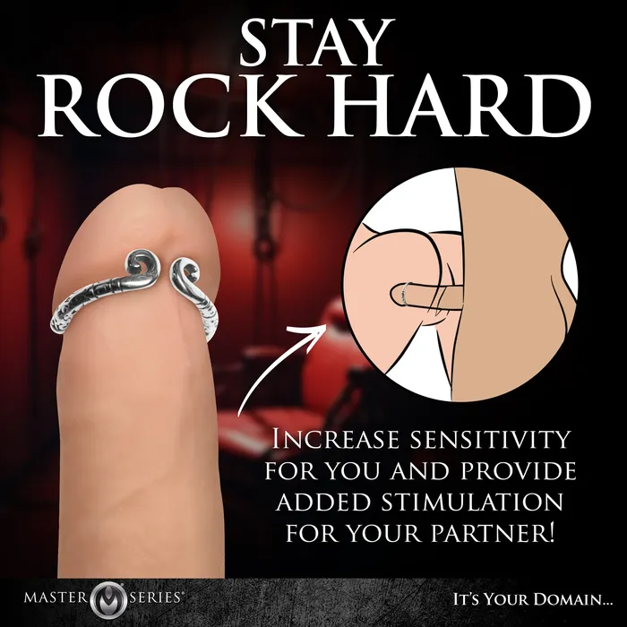Male Sex Toys Master Series Kingpin Stainless Steel Glans Ring 24mm