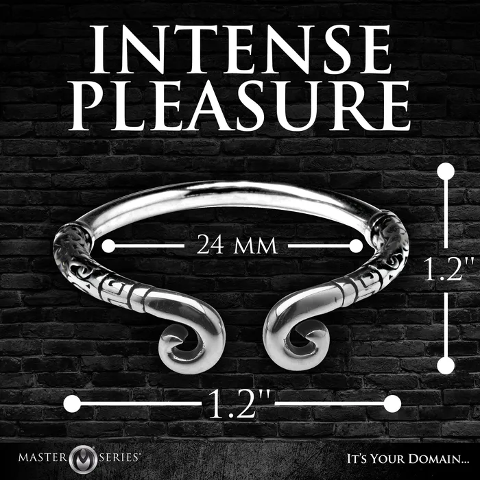 Male Sex Toys Master Series Kingpin Stainless Steel Glans Ring 24mm