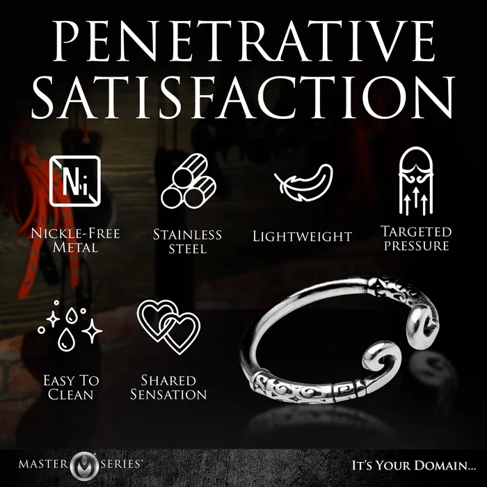 Male Sex Toys Master Series Kingpin Stainless Steel Glans Ring 24mm