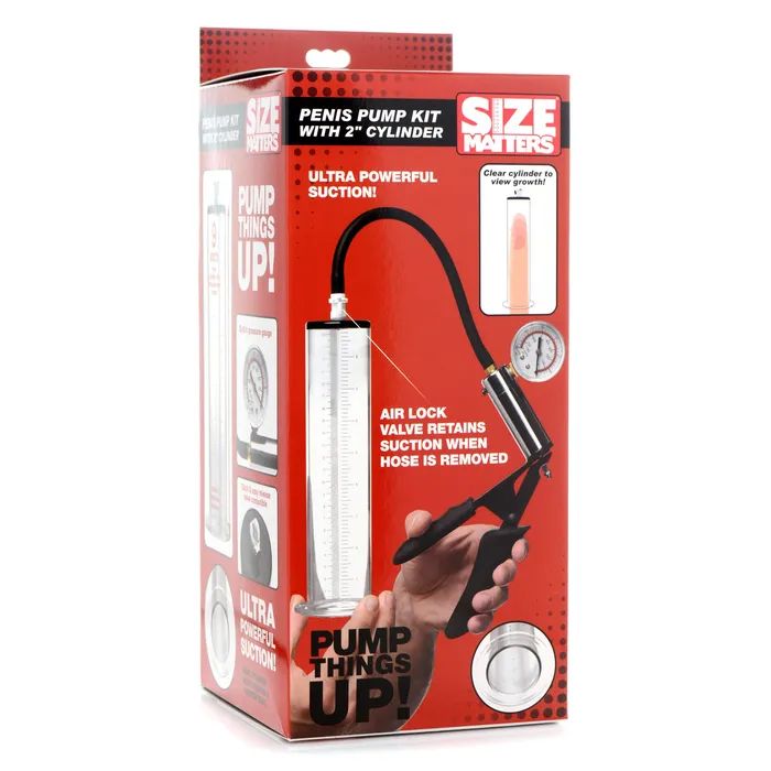 Male Sex Toys Size Matters Penis Pump Kit with 2 Inch Cylinder