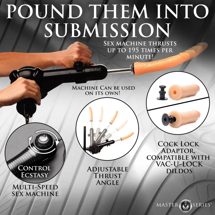 Master Series Female Sex Toys Throne Deluxe Adjustable Sling with Sex Machine