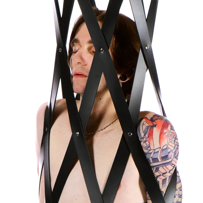 Master Series Male Sex Toys Hanging Rubber Strap Cage