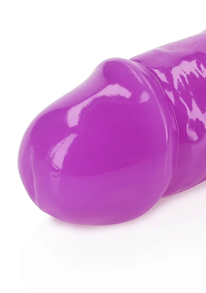 SHOTS AMERICA LLC Dildos OUCH GLOW IN THE DARK 15 DOUBLE ENDED DILDO PURPLE