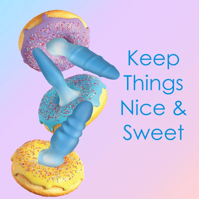 Simply Sweet Anal 3 Piece Silicone Butt Plug Set Blue