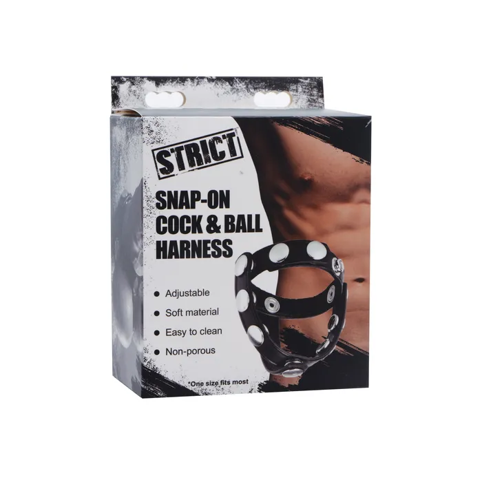 Strict Female Sex Toys SnapOn Cock and Ball Harness