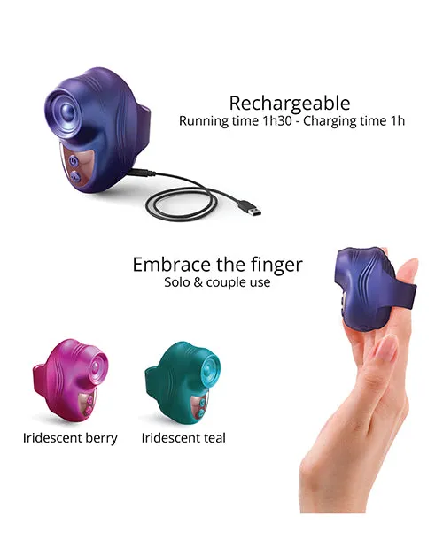 Vibrators Lovely Planet Love to Love Kisscool Tapping Finger Vibe Midnight Indigo