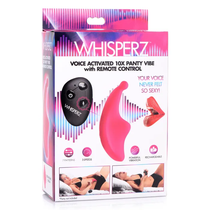 Whisperz Female Sex Toys Voice Activated 10X Panty Vibe w Remote Control