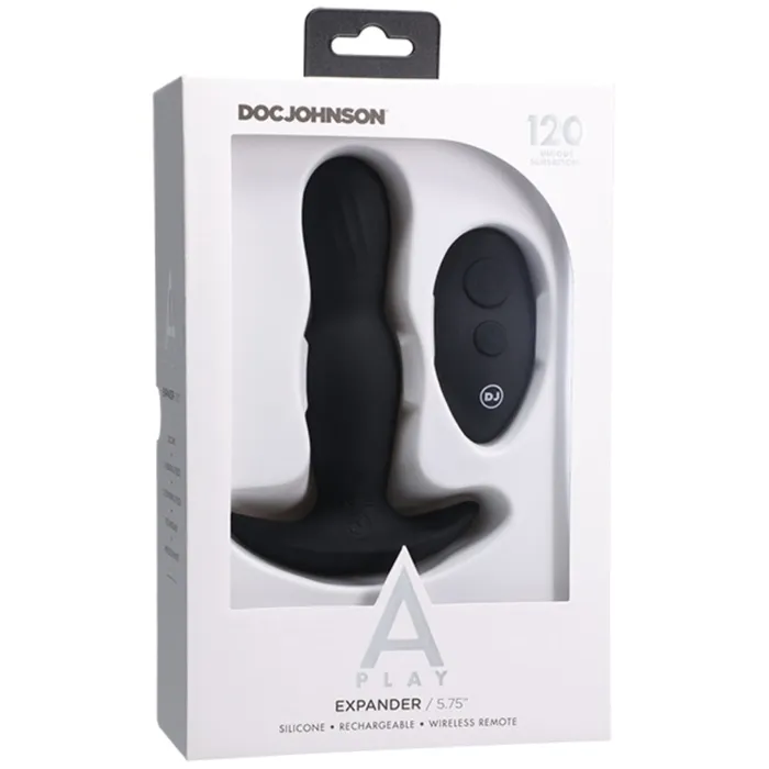 APlay Anal APlay Expander Remote Control Silicone Butt Plug Black 575 Inch APlay Anal APlay Expander Remote Control Silicone Butt Plug Black 575 Inch