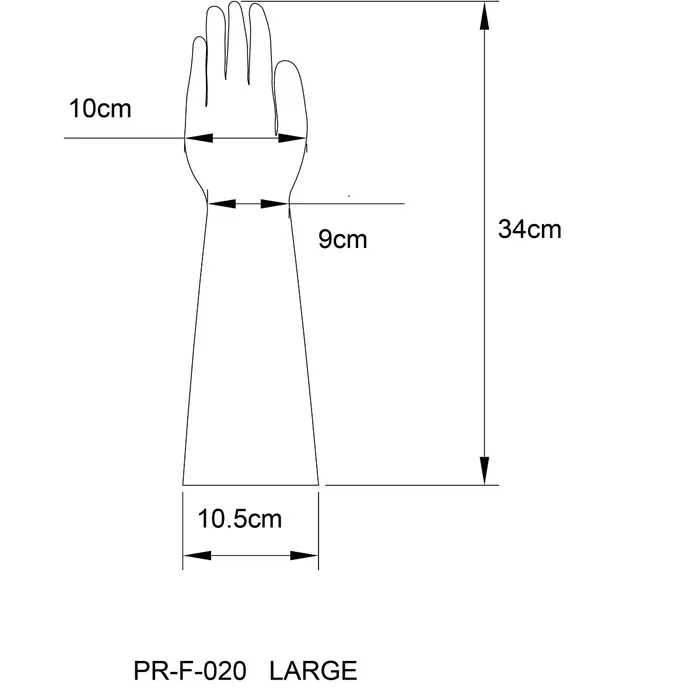Anal Prowler RED Prowler RED Wrist Length Latex Gloves Black Large