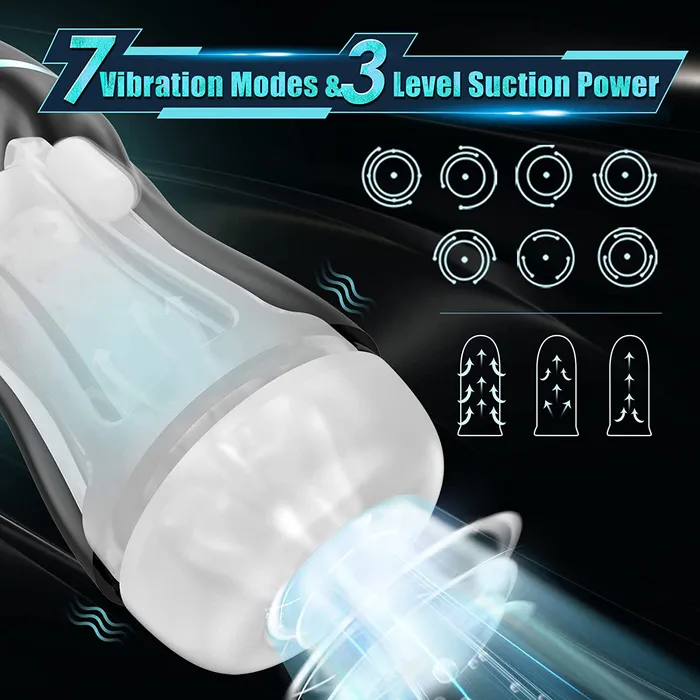Automatic Sucking Male Masturbators Upgraded 7 Vibration Suction Masturbators Earlypeach Male Sex Toys