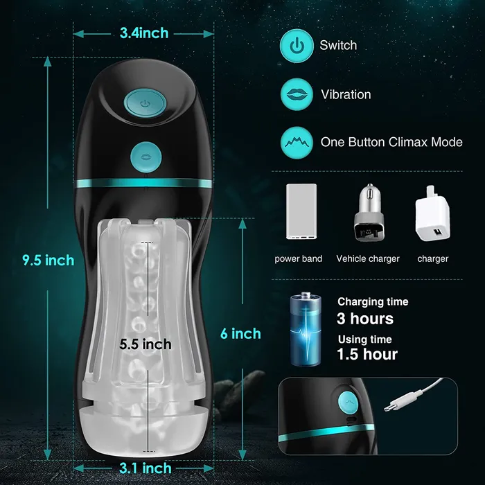 Automatic Sucking Male Masturbators Upgraded 7 Vibration Suction Masturbators Earlypeach Male Sex Toys