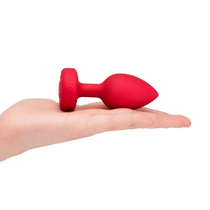 bVibe Vibrating Heart Butt Plug Red Medium Large bVibe Anal