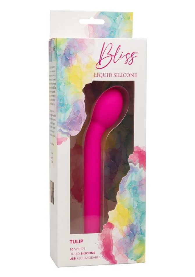 Bliss Liquid Silicone Rechargeable Tulip Vibrator Bliss by CalExotics Female Sex Toys