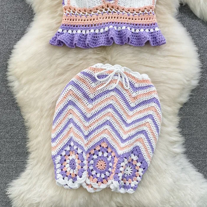 Couples Sinderella Nora Two Piece Crochet Set