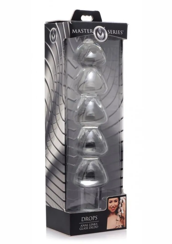 Dildos Master Series Drops Anal Links Glass Dildo Master Series