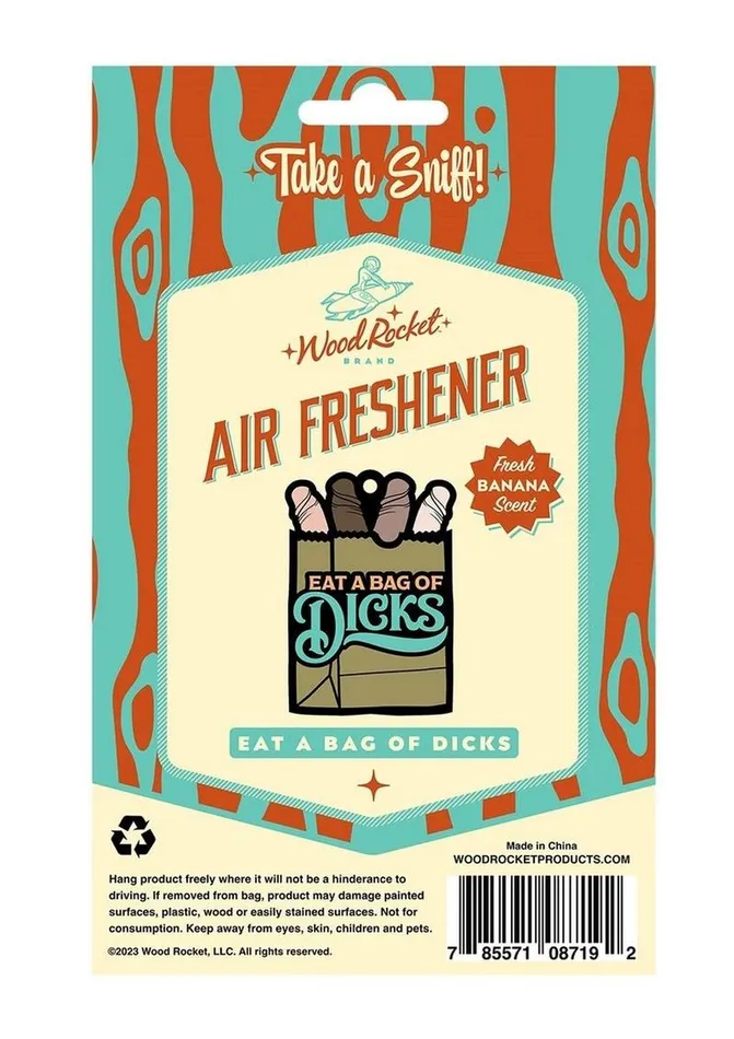 Eat A Bag Of Dicks Air Freshener WoodRocket Male Sex Toys
