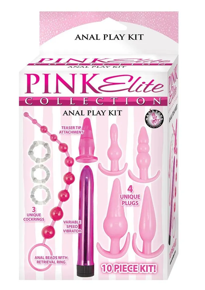 Elite Collection Anal Pink Elite Collection Vibrating Anal Play Kit