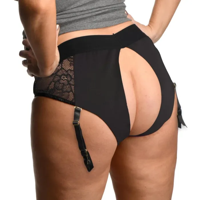 Female Sex Toys Strap U Strap U Laced Seductress Crotchless Panty Harness Black Large XL Female Sex Toys Strap U Strap U Laced Seductress Crotchless Panty Harness Black Large XL