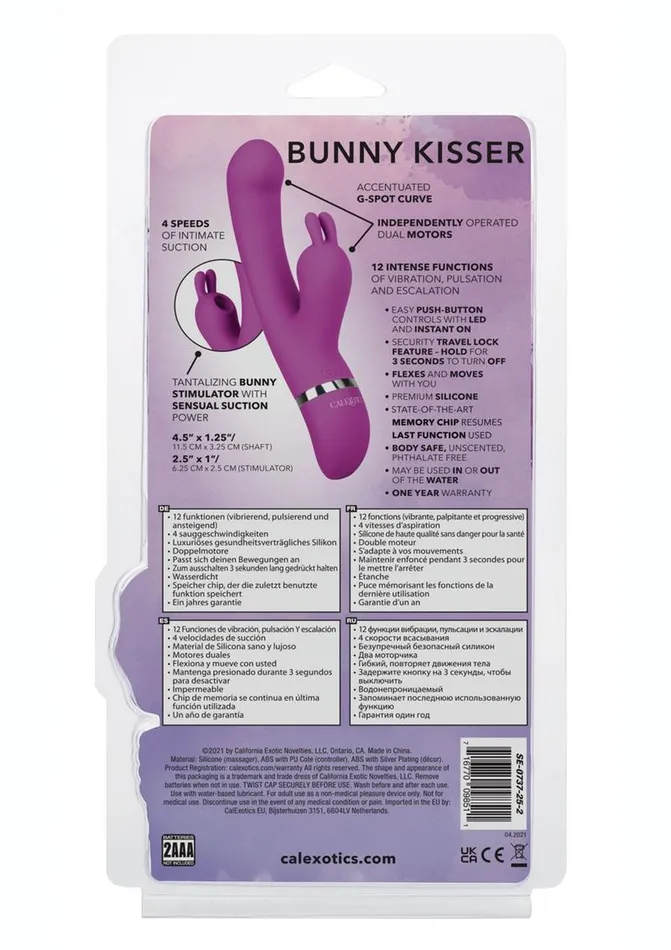 Foreplay Frenzy Female Sex Toys Foreplay Frenzy Bunny Kisser Silicone Rabbit Vibrator