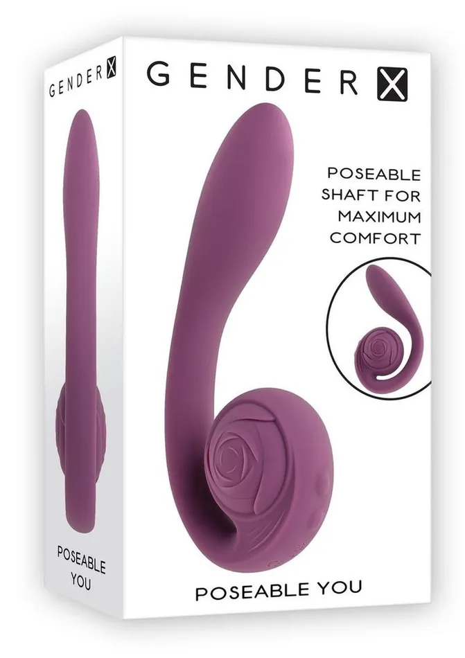 Gender X Female Sex Toys Gender X Poseable You Rechargeable Silicone Vibrating Dildo