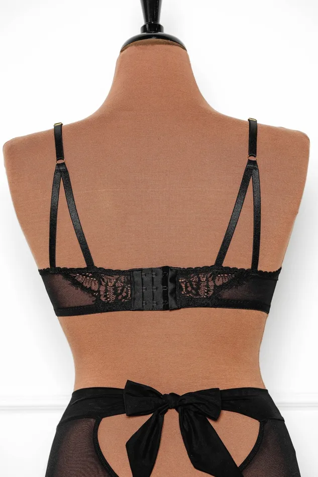Lace Mesh VWire Bralette Black Mentionables Anal Lace Mesh VWire Bralette Black Mentionables Anal