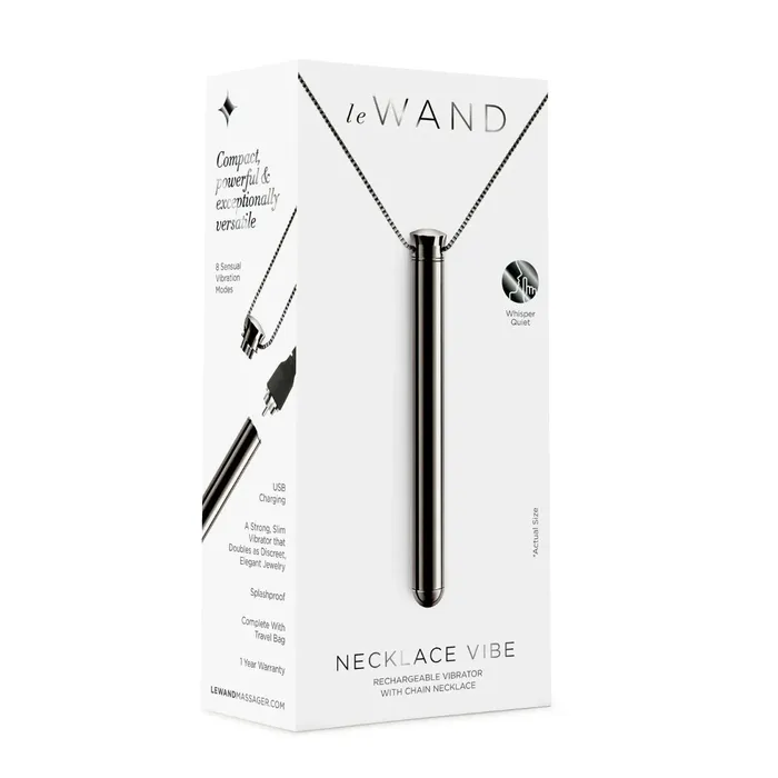 Le Wand Vibrators Le Wand Rechargeable Necklace Vibrator Black