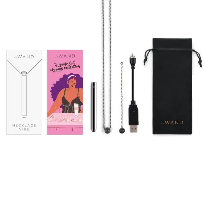 Le Wand Vibrators Le Wand Rechargeable Necklace Vibrator Black