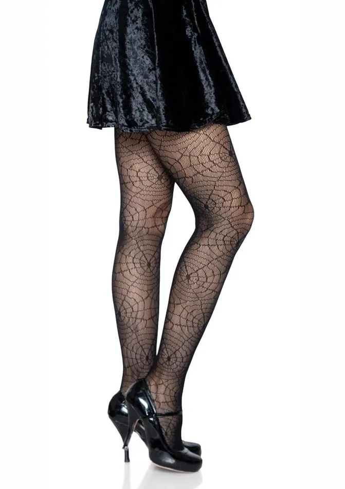 Leg Avenue Couples Leg Avenue Spider Lace Pantyhose