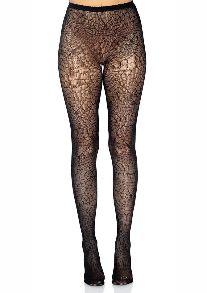 Leg Avenue Couples Leg Avenue Spider Lace Pantyhose
