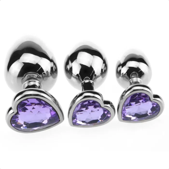 Love Plugs Anal Candy Heart Plug Kit 3 Piece