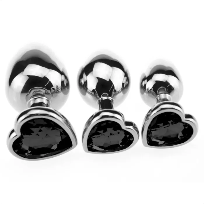 Love Plugs Anal Candy Heart Plug Kit 3 Piece