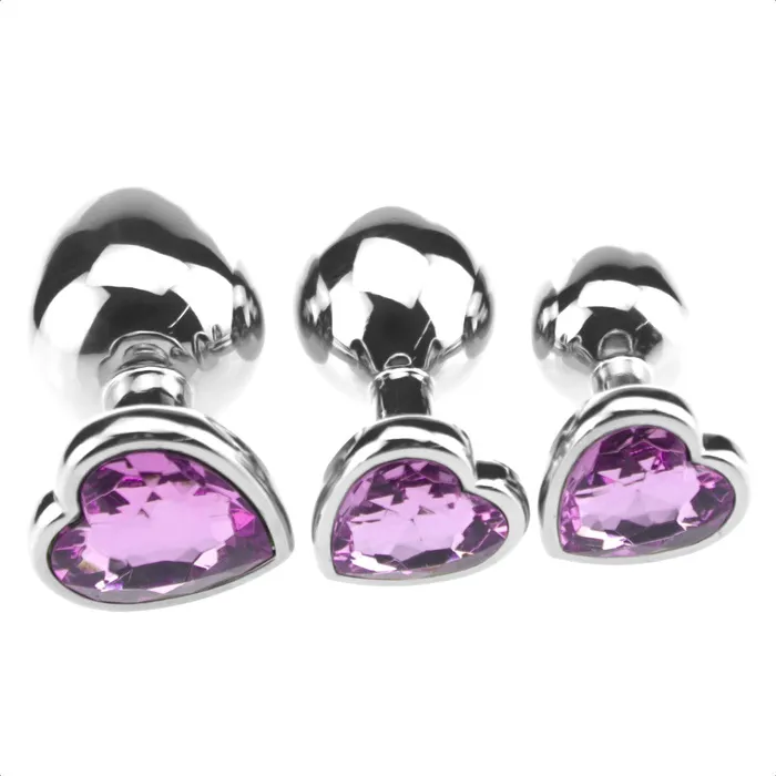 Love Plugs Anal Candy Heart Plug Kit 3 Piece