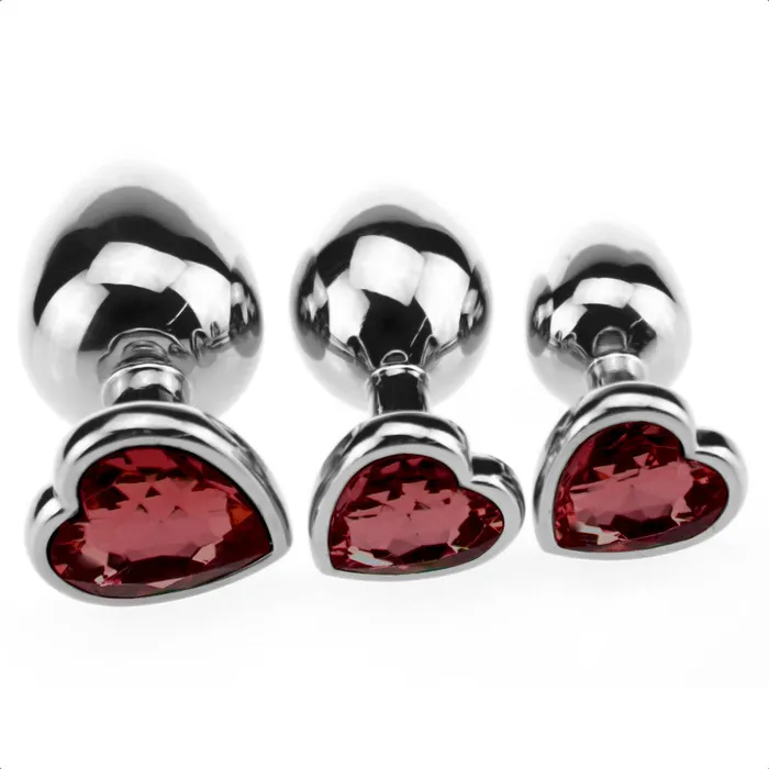 Love Plugs Anal Candy Heart Plug Kit 3 Piece