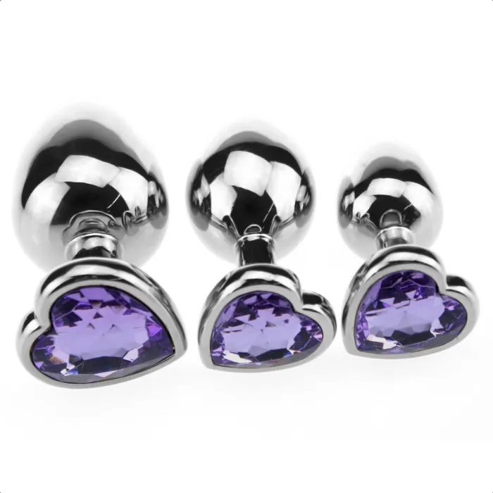 Love Plugs Anal Candy Heart Plug Kit 3 Piece