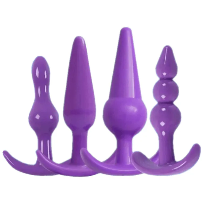 Love Plugs Male Sex Toys Silicone Anal Stretching Kit 4 Piece Love Plugs Male Sex Toys Silicone Anal Stretching Kit 4 Piece