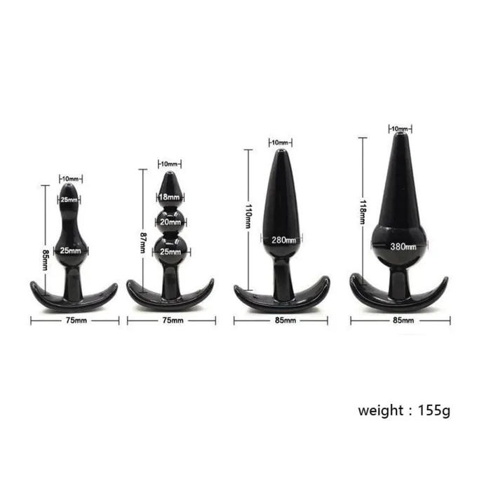 Love Plugs Male Sex Toys Silicone Anal Stretching Kit 4 Piece Love Plugs Male Sex Toys Silicone Anal Stretching Kit 4 Piece