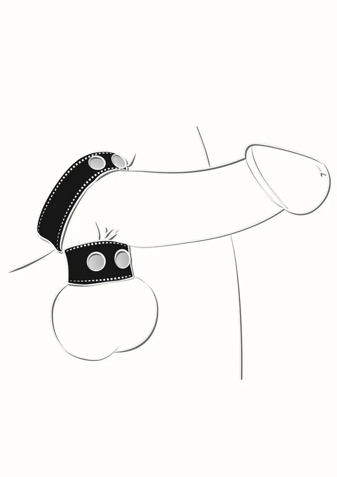 Male Sex Toys Ballgear Ballgear Pu Leather Cock Strap with Iron Ball Stretcher