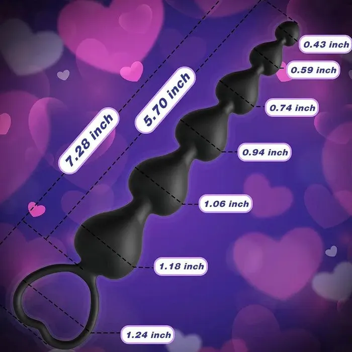 Male Sex Toys Inyarose Lovely Silicone Pull Bead Anal Plug