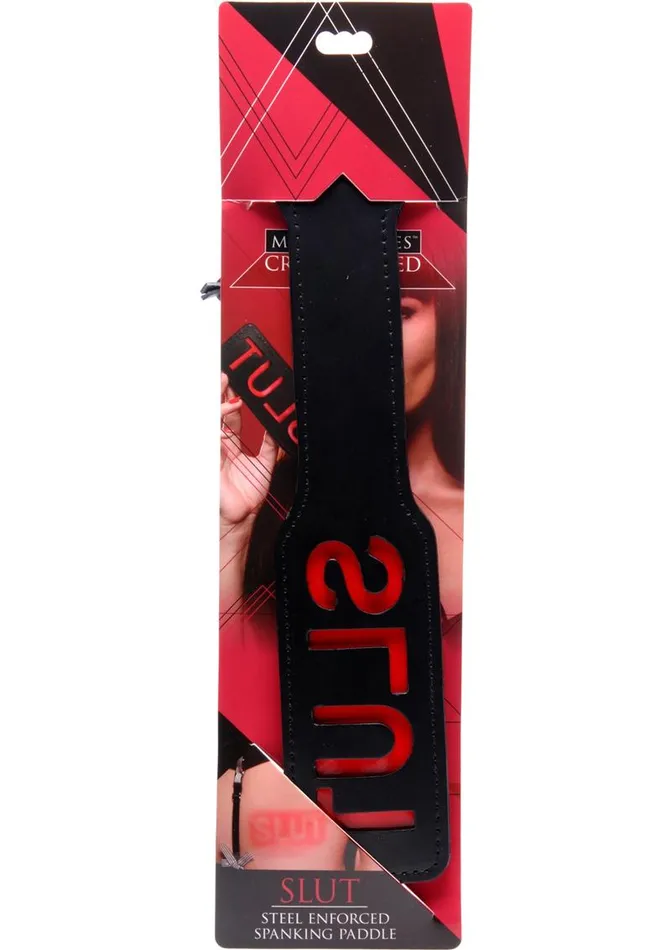 Male Sex Toys Master Series Crimson Tied Master Series Crimson Tied Slut Steel Enforced Spanking Paddle