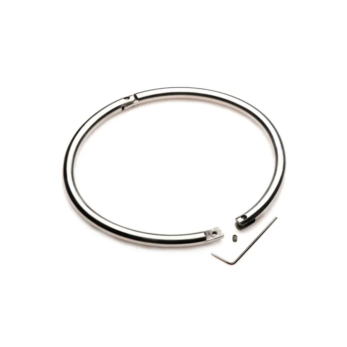 Male Sex Toys Master Series Master Series Possession Stainless Steel Locking Collar Small